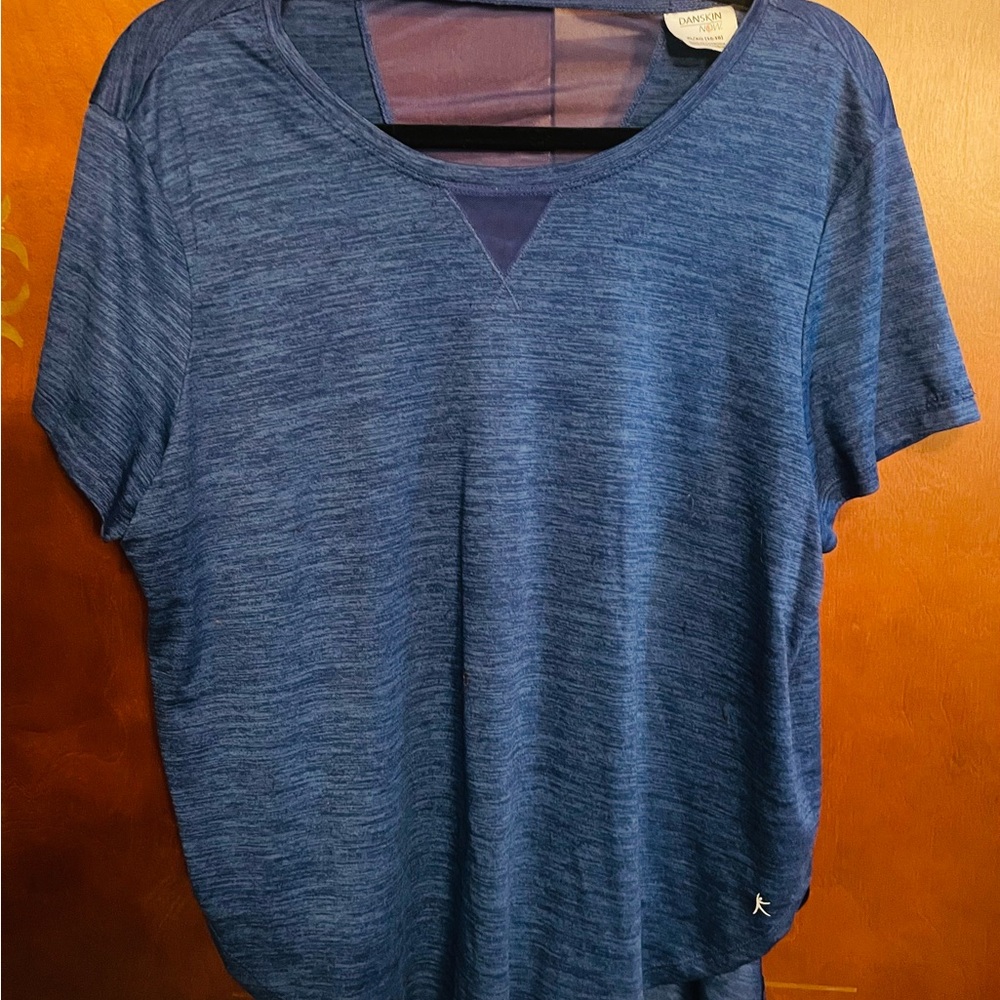 Danskin Heathered Blue Short Sleeve Tee